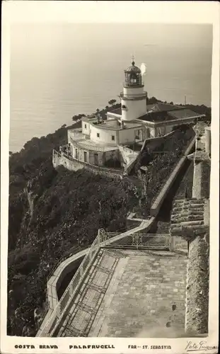 Foto Ak Palafrugell Katalonien, Far de Sant Sebastià, Leuchtturm