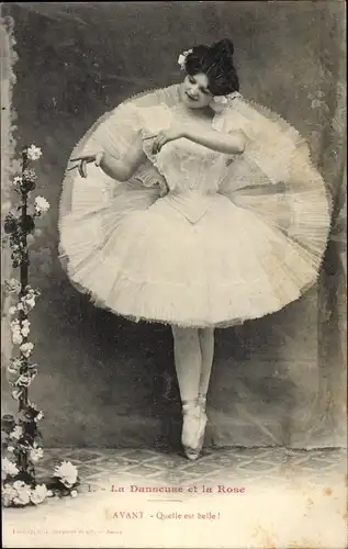 Ak La Danseuse et la Rose, Avant, Balletttänzerin
