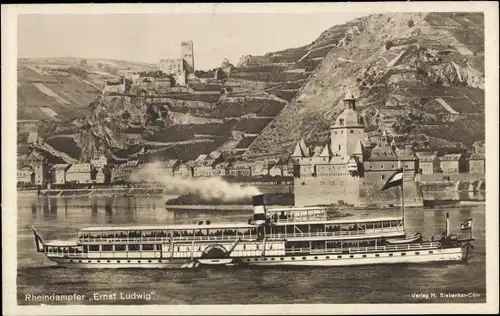 Ak Salondampfer Ernst Ludwig