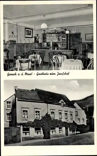 Ak Graach an der Mosel, Gasthaus Zum Josefshof, Innenansicht