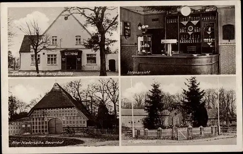 Ak Hassendorf in Niedersachsen, Gasthof und Bäckerei Zum alten Krug, Bauernhof, Kriegerdenkmal