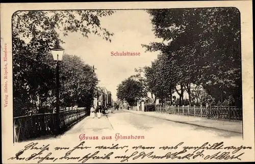Ak Elmshorn Schleswig Holstein, Schulstraße