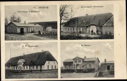 Ak Kleinwiehe Lindewitt in Schleswig Holstein, Jürgensen's Wirtschaft, C. P. Carstensen, G. Stelzer