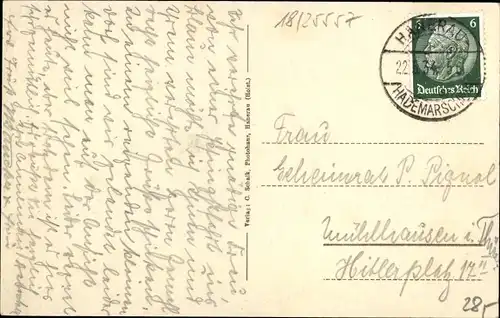 Ak Hanerau Hademarschen in Holstein, Straßenpartie