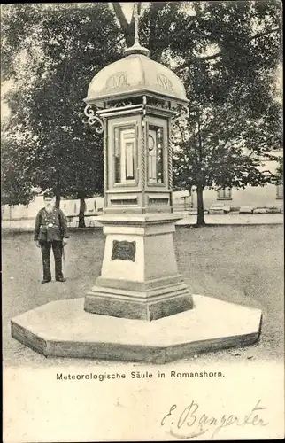 Ak Romanshorn Kanton Thurgau, Meteorologische Säule