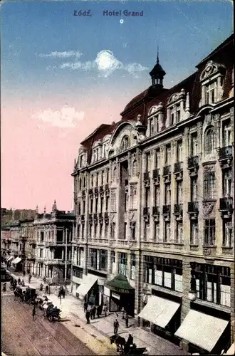 Ak Lodz Lodsch Polen, Grand Hotel