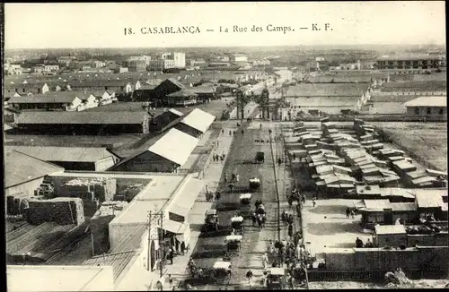 Ak Casablanca Marokko, La Rue des Camps