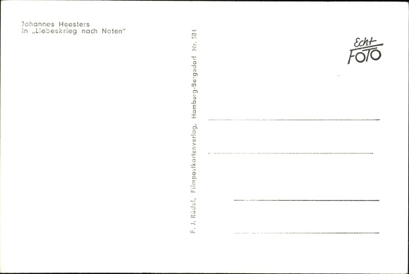 Ak Schauspieler und Sänger Johannes Heesters, Portrait, Liebeskrieg