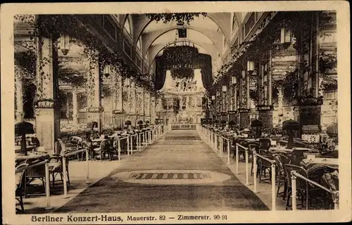 Ak Berlin Mitte, Konzerthaus Clou, Innenansicht vom Saal