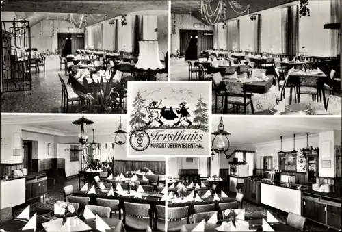 Ak Oberwiesenthal im Erzgebirge Sachsen, HO Gaststätte Forsthaus