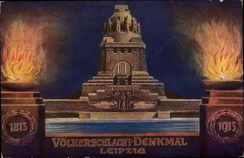 Ak Leipzig in Sachsen, Völkerschlacht-Denkmal 1813-1913