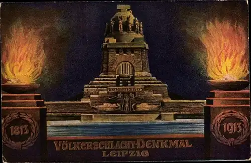 Ak Leipzig in Sachsen, Völkerschlachtdenkmal, Weihe 1913