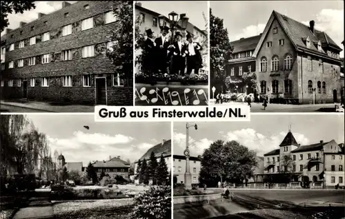 Ak Finsterwalde in der Niederlausitz, Post, HOG Zur Brücke, Schlosspark, Märchenhaus, Sänger