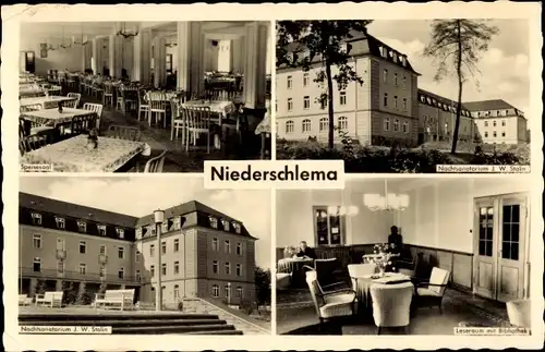 Ak Niederschlema Bad Schlema im Erzgebirge, Nachtsanatorium J. W. Stalin