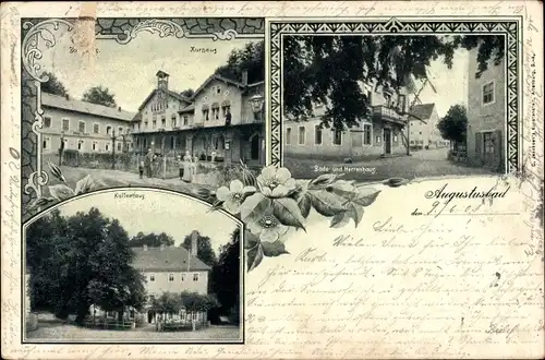 Ak Liegau Augustusbad Radeberg in Sachsen, Kurhaus, Kaffeehaus, Herrenhaus