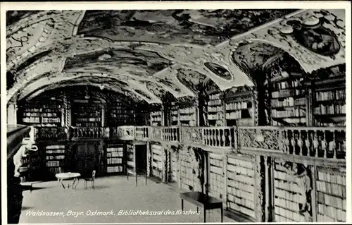 Ak Waldsassen in der Oberpfalz, Bibliotheksaal des Klosters
