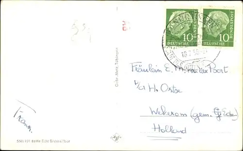 Ak Nürtingen am Neckar Württemberg, Kirche, Rathaus, Postamt, Bahnhof, Turm