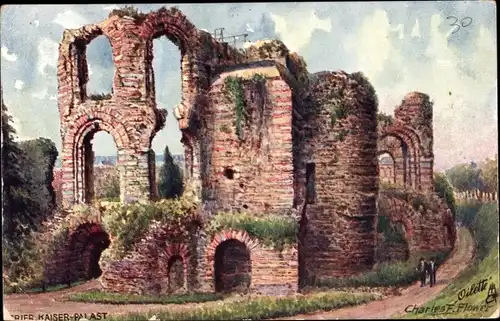 Künstler Ak Flower, Charles, Trier, Römischer Kaiserpalast, Ruine