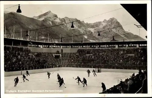 Ak Garmisch Partenkirchen in Oberbayern, Olympia Eisstadion