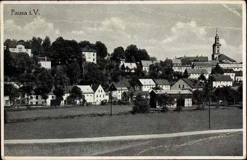 Ak Pausa im Vogtland, Ortsansicht