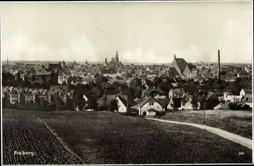 Ak Freiberg in Sachsen, Panorama vom Ort