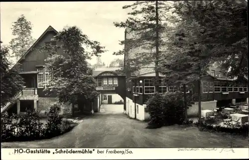 Ak Linda Brand Erbisdorf Sachsen, Schrödermühle, HO-Gaststätte