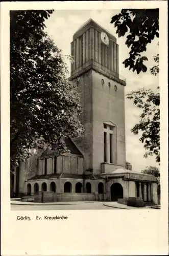 Ak Görlitz in der Lausitz, Evangelische Kreuzkirche