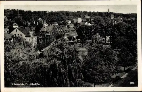 Ak Hohenstein Ernstthal in Sachsen, Ortsansicht mit Kirche