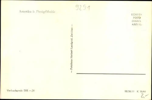 Ak Amerika Penig in Sachsen, Ortsansicht