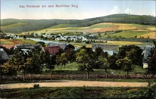 Ak Rochlitz an der Mulde, Das Muldental mit dem Rochlitzer Berg