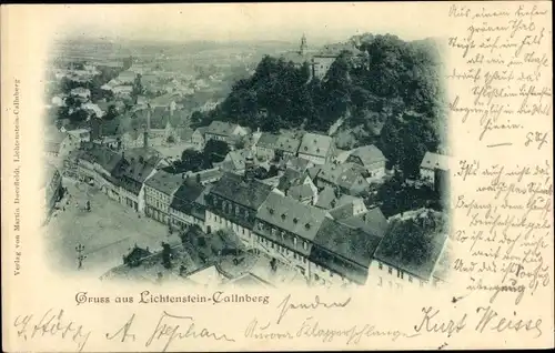 Ak Lichtenstein Callnberg Sachsen, Ortsansicht mit Kirche