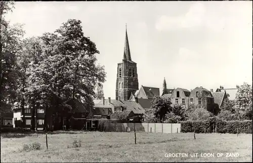 Ak Loon op Zand Nordbrabant, Teilansicht mit Kirche