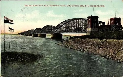 Ak Moerdijk Nordbrabant Niederlande, Brug over het Hollandsch Diep