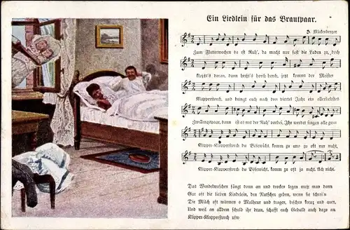 Lied Ak Mückenberger, Ein Liedlein für das Brautpaar, Storch bringt Kinder