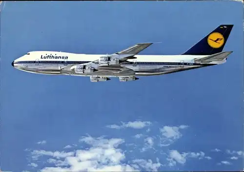 Ak Boeing Jet 747, Lufthansa, Deutsches Passagierflugzeug