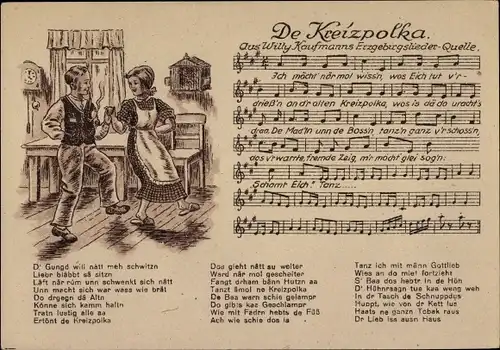 Lied Ak Kaufmann, Willy, De Kreizpolka, Erzgebirge