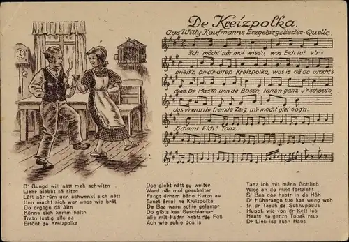 Lied Ak Kaufmann, Willy, De Kreizpolka, Erzgebirge