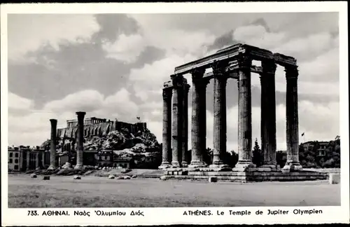 Ak Athen Griechenland, Le Temple de Jupiter Olympien
