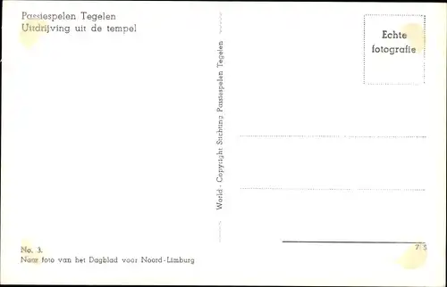 Ak Tegelen Heidenend Venlo Limburg Niederlande, Passionsspiel, Tempel