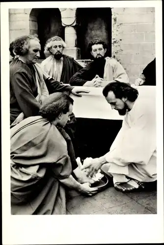 Ak Tegelen Heidenend Venlo Limburg Niederlande, Passiespelen, Voetwassing