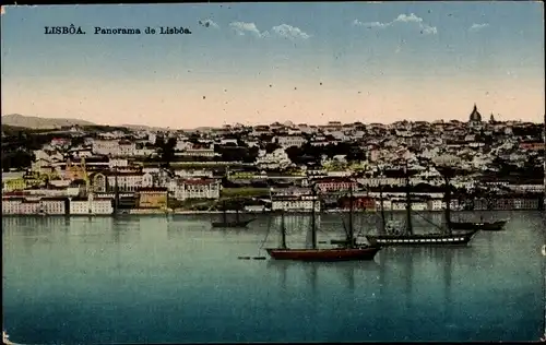 Ak Lisboa Lissabon Portugal, Panorama der Stadt