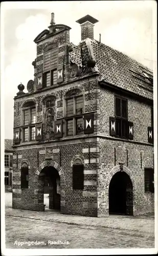 Ak Appingedam Groningen Niederlande, Raadhuis