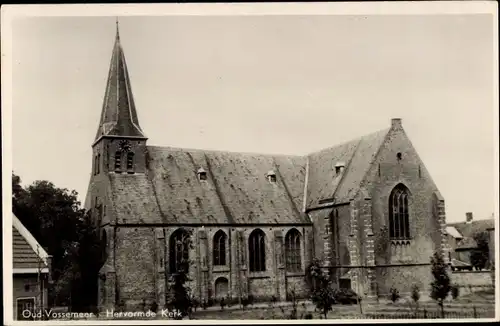 Ak Oud Vossemeer Zeeland Niederlande, Herv. Kerk
