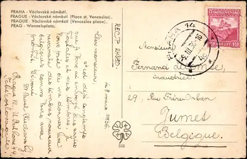 Ak Praha Prag Tschechien, Wenzelsplatz