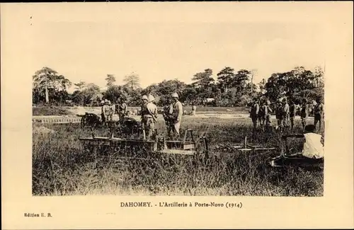 Ak Porto Novo Dahomey Benin, L'Artillerie, 1914