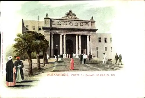 Ak Alexandria Ägypten, Porte du Palais de Ras el Tin