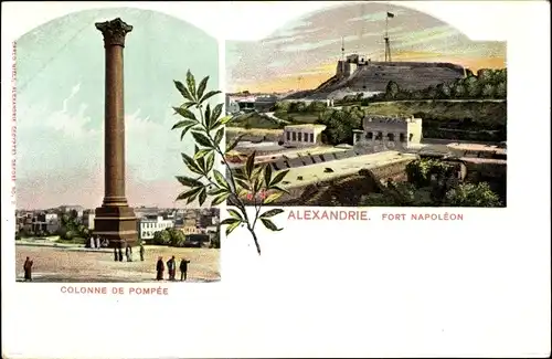 Ak Alexandria Ägypten, Fort Napoleon, Colonne de Pompée
