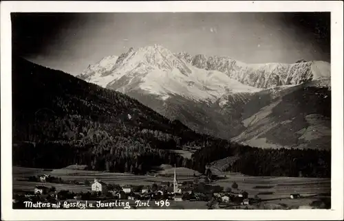 Ak Mutters Tirol, Gesamtansicht, Rosskogel