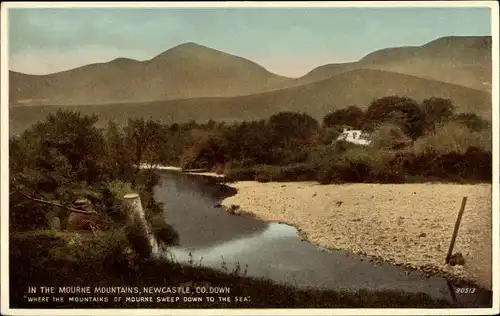 Ak Newcastle Co. Down Nordirland, where the Mourne Mountains sweep down to the sea