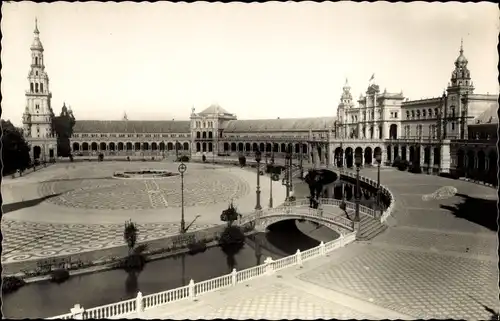 Ak Sevilla Andalusien, Place d'Espagne